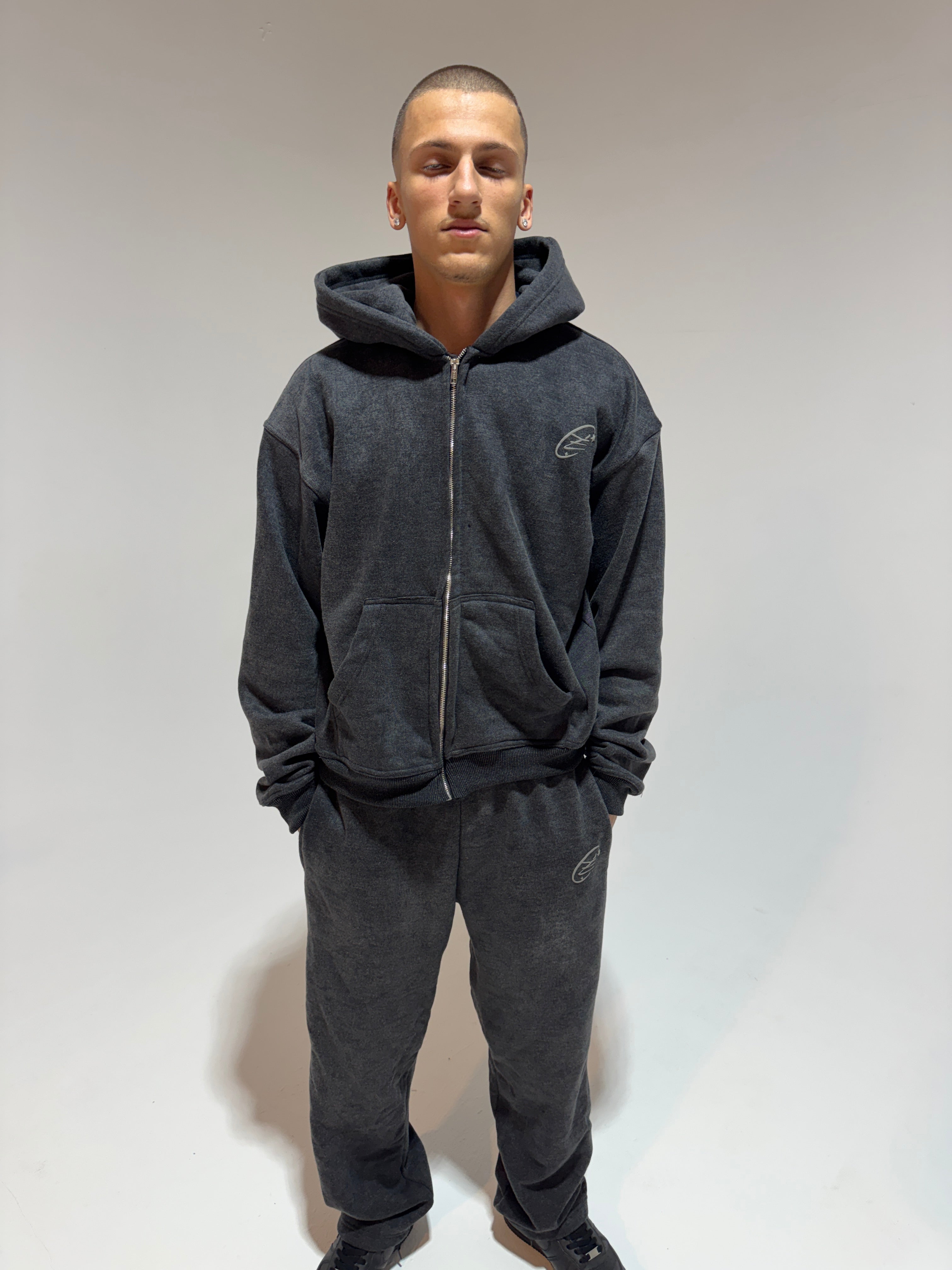 Signature Tracksuit Washed Black